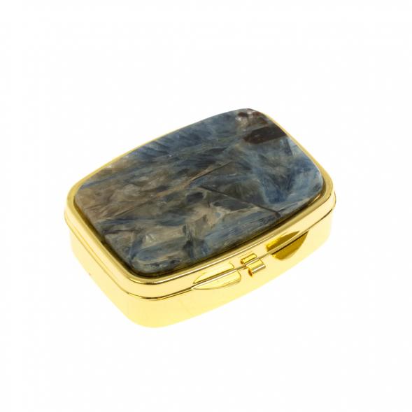 Таблетница на 2 отделения кианит цвет золото 129619