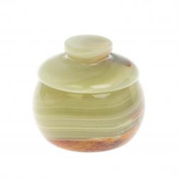 Шкатулка из зелено-коричневого оникса 5,5х5,5х5 см (2,5)