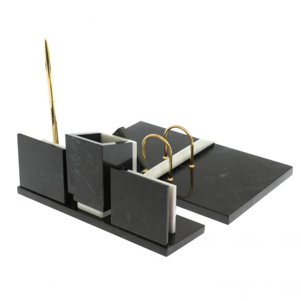 Письменный набор &amp;quot;Менеджер&amp;quot; из мрамора и змеевика 129272