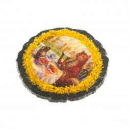 Магнит "У кота чаепитие" на змеевике