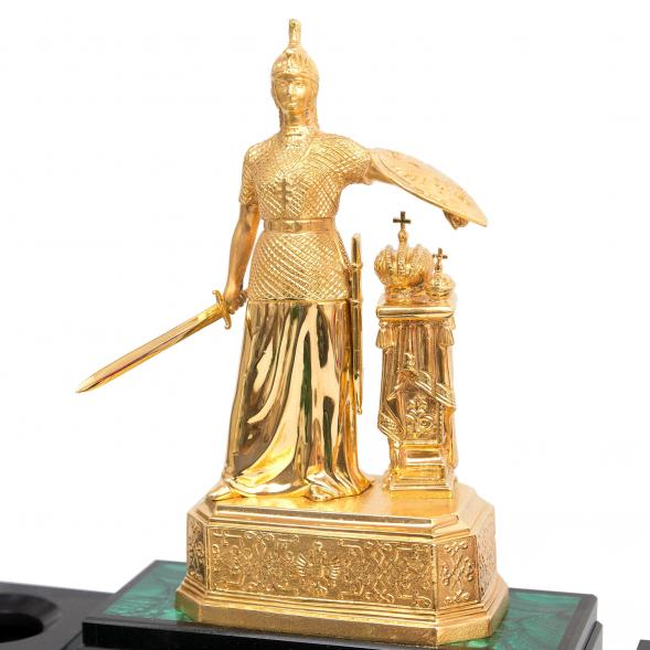 Настольный набор &amp;quot;Россия&amp;quot; малахит и долерит 116613