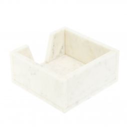 Лоток для бумаг &amp;quot;Кубарик&amp;quot; из белого мрамора 11х11х5 см
