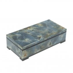 Шкатулка из камня кианит 17,5х9х5 см