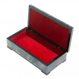 Шкатулка из камня кианит 17,5х9х5 см