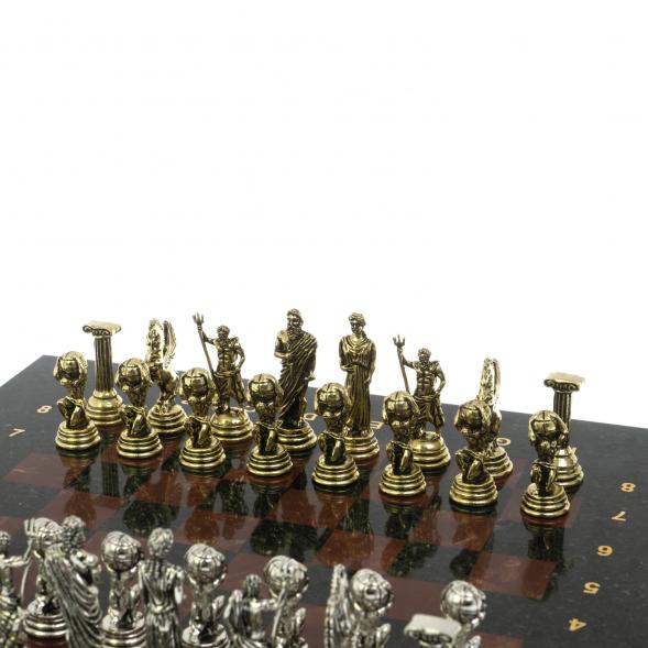 Шахматы &amp;quot;Атлас&amp;quot; доска 28х28 см из камня лемезит змеевик 122695