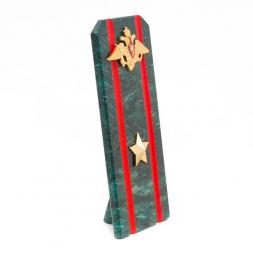 Сувенир "Погон Майор ВС" камень змеевик