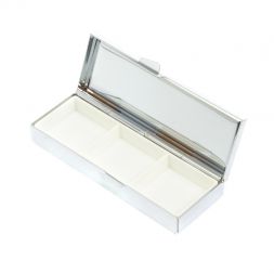 Таблетница на 3 отделения камень амазонит цвет серебро