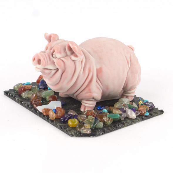 Сувенир &amp;quot;Свин стоит&amp;quot; из мрамолита 119344