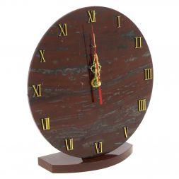 Часы настольные из яшмы 23х7х25 см