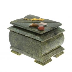 Шкатулка "Оригинал" из змеевика 11,5х8,5х8,5 см