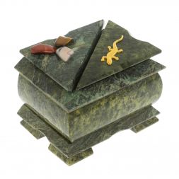 Шкатулка "Оригинал" из змеевика 11,5х8,5х8,5 см