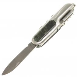 Нож мультитул складной 7 в 1 с камнем актиновит