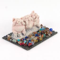 Сувенир &amp;quot;Три поросенка&amp;quot; из мрамолита