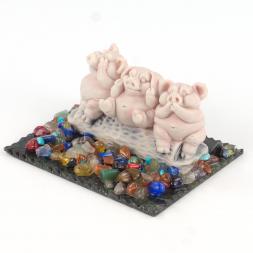 Сувенир &amp;quot;Три поросенка&amp;quot; из мрамолита