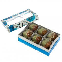 Набор больших рюмок 6 шт из оникса 6х6х6 см в коробке (2,5х2,5)