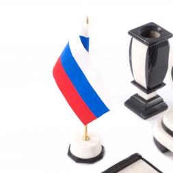 Настольный набор из мрамора &amp;quot;Престиж&amp;quot; с символикой России