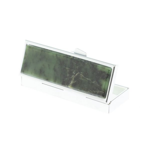 Таблетница на 3 отделения камень нефрит цвет серебро 127977