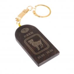 Брелок из обсидиана знак зодиака "Овен"