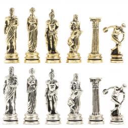 Шахматы &amp;quot;Олимпийские игры&amp;quot; доска 44х44 см серый мрамор фигуры металлические