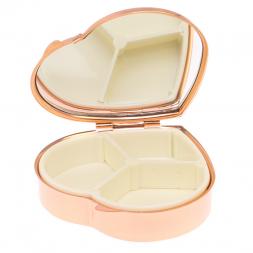 Таблетница "Сердце" на 3 отделения камень амазонит цвет красное золото