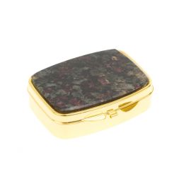 Таблетница на 2 отделения эвдиалит цвет золото