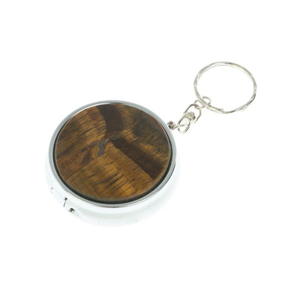 Пепельница карманная камень тигровый глаз 5х5,5х2 см 128530