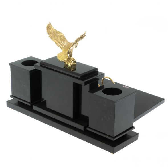 Настольный набор &amp;quot;Орел&amp;quot; из родонита 128596