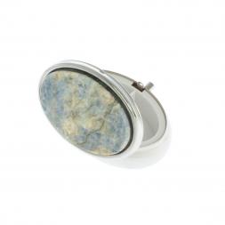 Таблетница овальная на 2 отделения камень кианит 5,5х4,5х 2 см