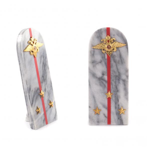 Сувенир &amp;quot;Погон Старший лейтенант МВД&amp;quot; камень мрамор 116376