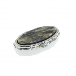 Таблетница эллипс на 2 отделения камень кианит