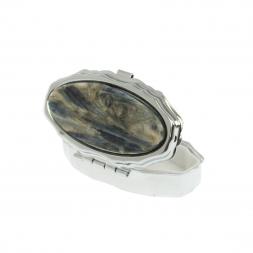 Таблетница эллипс на 2 отделения камень кианит