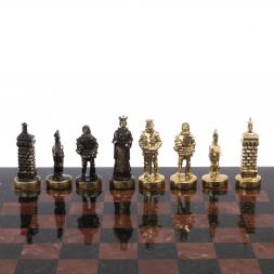 Шахматы бронзовые "Европейские" доска 32х32 см лемезит
