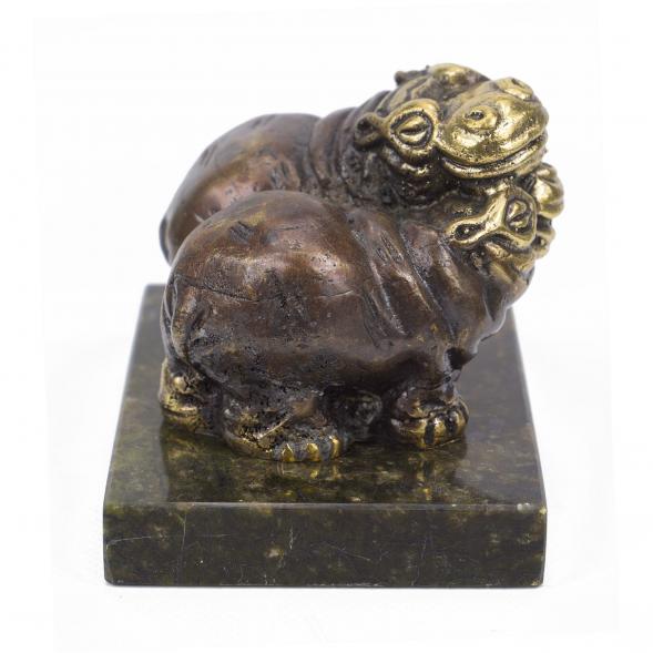 Статуэтка &amp;quot;Пара бегемотов средние&amp;quot; бронза змеевик 117938