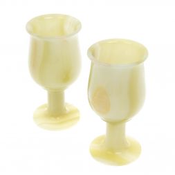 Набор фужеров 2 шт из оникса в футляре 7,5х14,5 см (3х8)